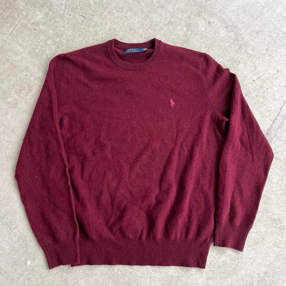 Polo Ralph Lauren Red Knit Sweater size M